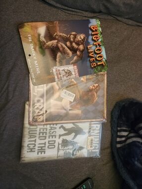 Bigfoot Lives Wall Art Sign - Multicolor